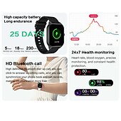 levne Chytré hodinky-iMosi GT40 Chytré hodinky 1.83 inch Inteligentní hodinky Bluetooth Záznamník hovorů Měřič spánku Monitor srdečního tepu Kompatibilní s Android iOS Dámské Muži Hands free hovory Voděodolné Média