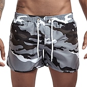 abordables short de bain homme-Homme Maillots de Bain short de bain Short de bain Short Imprimer Camouflage Confort Respirable Extérieur du quotidien Sortie Sportif Hawaïen Vert Claire Bleu
