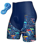 billiga Shorts, tights och byxor för män-Herr Cykelshorts Cykel Vadderade shorts Underdelar Bergscykling Vägcykling sporter Grafisk 3D Tablett Andningsfunktion Snabb tork Fuktabsorberande Svart Gul Polyester Elastan Kläder Cykelkläder