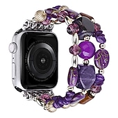 economico Cinturini per Apple Watch-Braccialetto di gioielli Compatibile con Cinturino dell&#039;Apple Watch 38mm 40mm 41mm 42mm 44mm 45mm 49mm Da donna Con perline Due toni Perline Cinturino di ricambio per iwatch Series Ultra 8 7 6 5 4 3