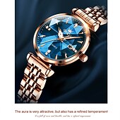 halpa Kvartsikellot-uusi olevs merkki naisten kellot valaiseva koriste kalenteri kvartsi kellot amerikkalaistyylinen timanttisarja vedenpitävä pieni vihreä kellot naisten kellot vuorovesi