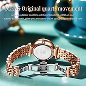 halpa Kvartsikellot-uusi olevs merkki naisten kellot valaiseva koriste kalenteri kvartsi kellot amerikkalaistyylinen timanttisarja vedenpitävä pieni vihreä kellot naisten kellot vuorovesi