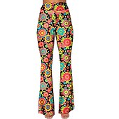 abordables Fondos-Retro Antiguo Años 60 Años 70 Pantalones Canguelo Los pantalones de campana Hippie Disfraz Mujer Ropa Cotidiana Desfile del orgullo Mes del Orgullo Adulto Pantalones