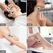 お買い得  フェイスマッサージ器-顔のための3個のアイスホッケーパック不滅の鋼冷却ローラー顔のための冷たいワンド顔の首と目のマッサージャー