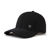 preiswerte Baseballkappe für Herren-Herren Cap Basecap Kappe Schwarz Dunkel Blau Baumwolle Reise Strand Design Outdoor Urlaub Glatt Einstellbar Sonnenschutz Atmungsaktiv Modisch