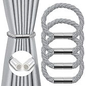 olcso Függönykiegészítők-mágneses függöny megkötős ablak, gyöngy gyöngyös függönytartók, csatos klip otthoni hálószobához irodai dekoratív függöny