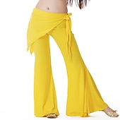 economico Abbigliamento danza del ventre-Danza del ventre Pantaloni Colore Puro Con balze Per donna Addestramento Cotone leggero