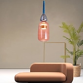 tanie Światła wysp-lampy wiszące led wyspa kuchenna ręcznie dmuchane szkło oświetlenie nowoczesny dom wiejski przedpokój przedpokój oprawy oświetleniowe sufit wiszący kula ziemska nad stołem