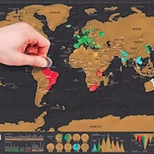 halpa Lahjat-map world edition iso mustakultatyylinen raaputtava matkakartta ripustettava kuva luksusmaailman kartta suunniteltu matkailijoille