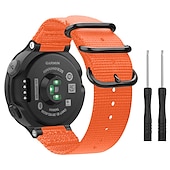 baratos Relógios Garmin-Pulseiras de Relógio para Garmin Forerunner 220/230/235/620/630/735XT Approach S20 / S6 / S5 Náilon Substituição Alça com ferramenta de remoção Ajustável Respirável Pulseira Esportiva Pulseira