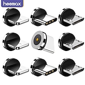 cheap Cell Phone Cables-5Pcs Magnetic Plug Connector Universal For Round One Ponit Magnetic Cable Type C Micro USB Magnet Replacement Parts Mobile Phone Dust Plug Adapter Gift For Birthday/Valentines/Easter/Boy/Girlfriends