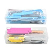 economico Lime per pedicure-set manicure 20 in 1 kit pedicure professionale in acciaio inossidabile kit per la cura delle forbicine per unghie con custodia da viaggio in pelle nera