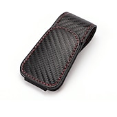 preiswerte Ablagefächer fürs Auto-Auto-Sonnenblenden-Brillenhalter - Magnetischer Leder-Brillenclip und Ticketkartenhalter Auto-Sonnenblenden-Zubehör