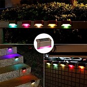 お買い得  屋外用ウォールライト-4 個ソーラーフェンスライト屋外防水ガーデンライト中庭フェンスステップバルコニー通路休日の装飾照明ソーラーナイトランプ