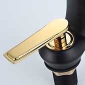 cheap Classical-Bathroom Sink Mixer Faucet, Single Handle One Hole Washroom Basin Taps Chrome Finish Bathroom Faucet with Hot and Cold Water Hose