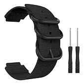 baratos Relógios Garmin-Pulseiras de Relógio para Garmin Forerunner 220/230/235/620/630/735XT Approach S20 / S6 / S5 Náilon Substituição Alça com ferramenta de remoção Ajustável Respirável Pulseira Esportiva Pulseira