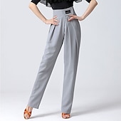 preiswerte Hose-Latein-Tanz Für den Ballsaal Hosen Pure Farbe Farbaufsatz Damen Leistung Ausbildung Hoch Spandex