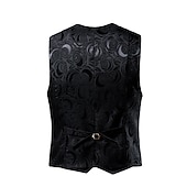 abordables Gilets-Homme Gilet Usage quotidien Sortie Festival Entreprise basique Printemps &amp; Automne Poche Lin Respirable Doux Confortable Imprimé Boutonnage Simple Col V Standard Blanc / Blanc Noir Gilet