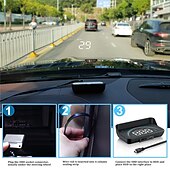Недорогие Дисплей на лобовое стекло-obd2 gps автомобильный проектор m8 миль/ч км/ч авто hud спидометр лобовое стекло 3,5 &#039;&#039;размер экрана hd автомобильный проекционный дисплей сигнализация аксессуары