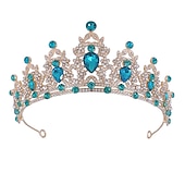 billige Bærbare tilbehør-europeisk og amerikansk lilla brud hodeplagg barokk krone rhinestone hodeplagg prinsesse krone bryllup hår tilbehør kjole tilbehør