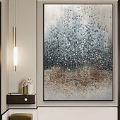 cheap Abstract Paintings-Large Oil Painting 100% Handmade Hand Painted Wall Art On Canvas Grey Modern Abstract Classic Home Decoration Decor Rolled Canvas No Frame Unstretched