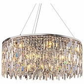 preiswerte Kronleuchter-Licht Luxus Wohnzimmer Kronleuchter neue moderne einfache runde Licht Luxus Kristalllampe Designer Wohnatmosphäre Restaurant Kronleuchter