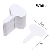 economico Giardinaggio-100pcs etichette da giardino classificazione delle piante smistamento segno tag biglietto plastica piastra di scrittura scheda plug-in carta colorata