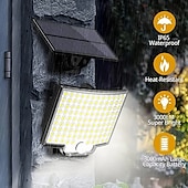 economico Applique per esterni-applique da parete di sicurezza solare esterna 106led con sensore di movimento telecomando ip65 impermeabile 120 angolo di illuminazione applique da parete di sicurezza solare