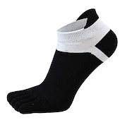billiga herrstrumpor-Herr 3 Par Ankelstrumpor Tåstrumpor Lågt skurna strumpor Svart Vit Färg Färgblock Dagliga kläder Semester Helgen Nät Medium Sommar Vår &amp; Höst Stylish Ledigt