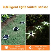 olcso Kültéri falilámpák-6 led napelemes lámpák kültéri ip65 vízálló eltemetett lámpa teraszhoz pázsit lépcsők lépcsők kerti dekoráció kültéri napelemes lámpák