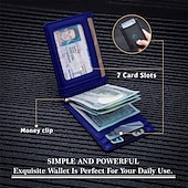 cheap Card Holders &amp; Cases-Fold RFID Blocking Wallet With Money Clip,Minimalism Credit Card Holder For Men And Women