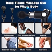 economico Massaggiatori per corpo-pistola per massaggio ad alta frequenza mini lcd 32 velocità fascia pistola massaggiatore muscolare rilassamento corpo relax fitness