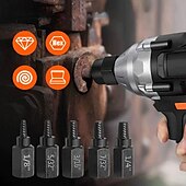 abordables Outils de réparation pour véhicule-10 pièces extracteurs de vis tête hexagonale multi spline vis cassées boulons outil de suppression gauche spirale bricolage ensemble d&#039;outils