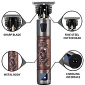cheap Hair Removal-Hair Clippers for Men oupool Professional Cordless Hair Trimmer - Electric T-Blade Beard Trimmer Shaver Edgers Zero Gapped Mens Grooming Kit Rechargeable LCD Hair Cutting Kit - Gifts for Men(Gold)