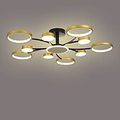 cheap Dimmable Ceiling Lights-LED Pendant Light Dimmable Sputnik Design Adjustable Geometric Shapes Flush Mount Ceilling Lights 10-Light 39&quot; Hanging Chandeliers for Living Room Dinning Room Kitchen 220-240V