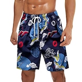 abordables maillot de bain boxer homme-maillot de bain pour hommes short de plage à séchage rapide cordon de serrage léger avec taille et poches élastiques