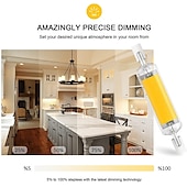 cheap Light Bulbs-R7S LED COB Glass Tube 78mm 118mm High Power J78 J118 Light Bulb T3 AC110V 120V 220V 230V 240V Home Replace Halogen Lamp