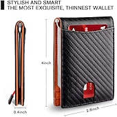 cheap Card Holders &amp; Cases-Fold RFID Blocking Wallet With Money Clip,Minimalism Credit Card Holder For Men And Women