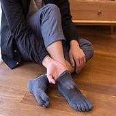 preiswerte Herrensocken-Herren 3 Paare Ankle Socken Zehensocken Niedrig geschnittene Socken Schwarz Weiß Farbe Glatt Freizeitskleidung Urlaub Wochenende Gitter Mittel Sommer Frühling &amp; Herbst Stilvoll Brautkleider schlicht