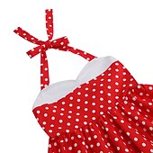 preiswerte Kleider-50er Jahre A-Linienkleid Retro Vintage 1950er Swingkleid Schlagkleid Mädchen Kinderkostüm Vintage Cosplay Freizeitkleid