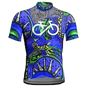 economico Maglie da uomo-Per uomo Maglia da Ciclismo Grafico Boho Manica Corta Bicicletta Maglia Top con 3 tasche posteriori Mountain Bike MTB Ciclismo su strada Asciugatura Rapida Strisce Riflettenti Tasca Posteriore