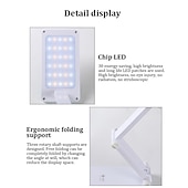 abordables Lámparas de escritorio-lámpara de mesa plegable solar regulable táctil lámpara de escritorio lámpara de mesa de protección ocular lámpara de mesa recargable solar portátil carga usb solar
