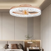 economico Ventilatore da soffitto con luci-ventilatori a soffitto a led con luci lampadari di cristallo dimmerabili con telecomando 20 &quot;lampada da soffitto a incasso lampadario in metallo camera da letto soggiorno