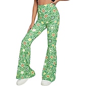 cheap Bottoms-Retro Vintage Boho 1970s Trousers Bell Bottom Pants Wide Leg Pants Hippie Fancy Dress Women's Pride Parade Pride Month Adults' Pants