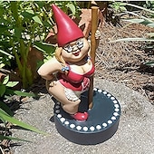 economico sculture e statue da giardino-Ballerino da tubo in acciaio da giardino 1pc, statua artigianale in resina, ornamenti da giardino, micro paesaggio per la casa &amp;amplificatore; ufficio, decorazione interna/esterna,