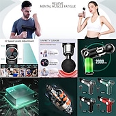 economico Massaggiatori per corpo-pistola per massaggio ad alta frequenza mini lcd 32 velocità fascia pistola massaggiatore muscolare rilassamento corpo relax fitness