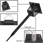 Недорогие Ошибка Zapper-2 шт. солнечная лампа от комаров уличная электрическая лампа от комаров сад садовая лампа от комаров непромокаемый свет управление электрическим током комаров и ловушка для мух