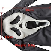 お買い得  アクセサリー-Ghostface マスク悪魔ゴーストコスプレ衣装ラテックスホラーマスクゴーストフェイススクリームヘルメット不気味なハロウィーンパーティー仮面舞踏会小道具マルディグラ