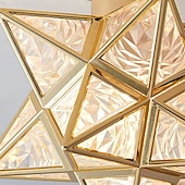 cheap Ceiling Lights-LED Ceiling Light 10&quot; Geometric Shapes Flush Mount Lights Plastic Copper Artistic Style Formal Style Ceilling Light for Corridor Porch Bar Creative Loft Balcony Lamps 110-240V