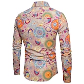 economico Cime-Retrò Vintage Anni &#039;70 Camicia Disco Floreale Paisley Per uomo Casual Quotidiano Parata dell&#039;Orgoglio Mese dell&#039;orgoglio Adulti Top Tutte le stagioni